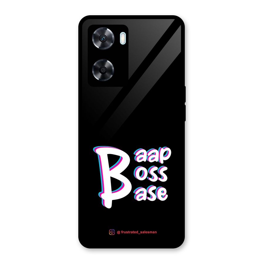 Baap Boss Base Black Glass Back Case for Oppo A77