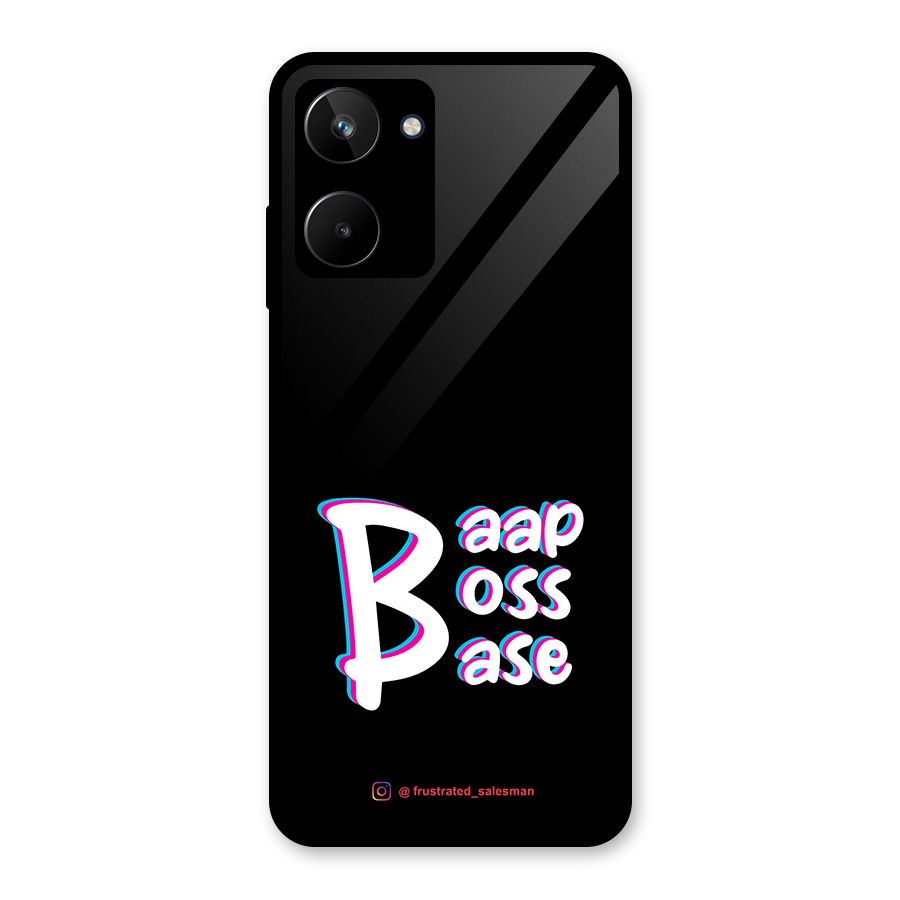 Baap Boss Base Black Glass Back Case for Realme 10
