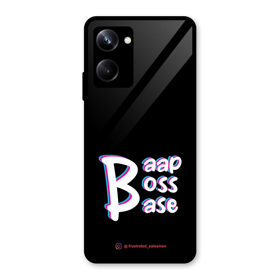 Baap Boss Base Black Glass Back Case for Realme 10 Pro