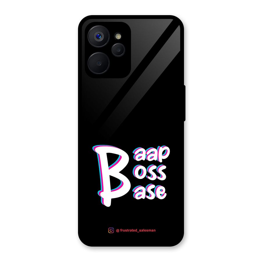 Baap Boss Base Black Glass Back Case for Realme 9i 5G