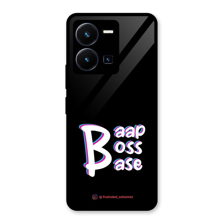 Baap Boss Base Black Glass Back Case for Vivo Y35