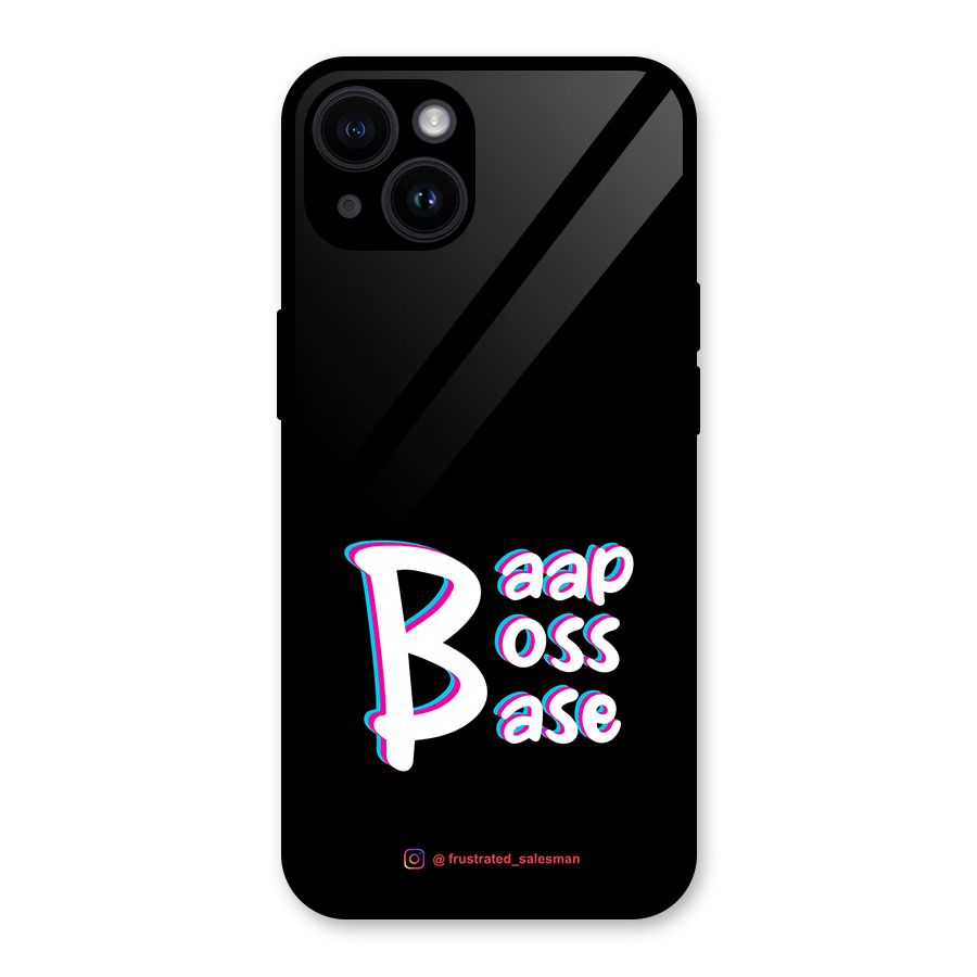 Baap Boss Base Black Glass Back Case for iPhone 14