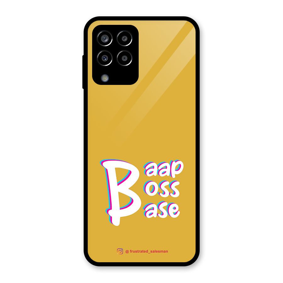 Baap Boss Base Mustard Yellow Glass Back Case for Galaxy M33