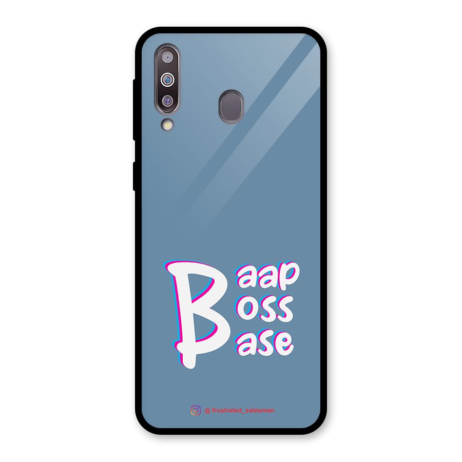 Baap Boss Base SteelBlue Glass Back Case for Galaxy M30