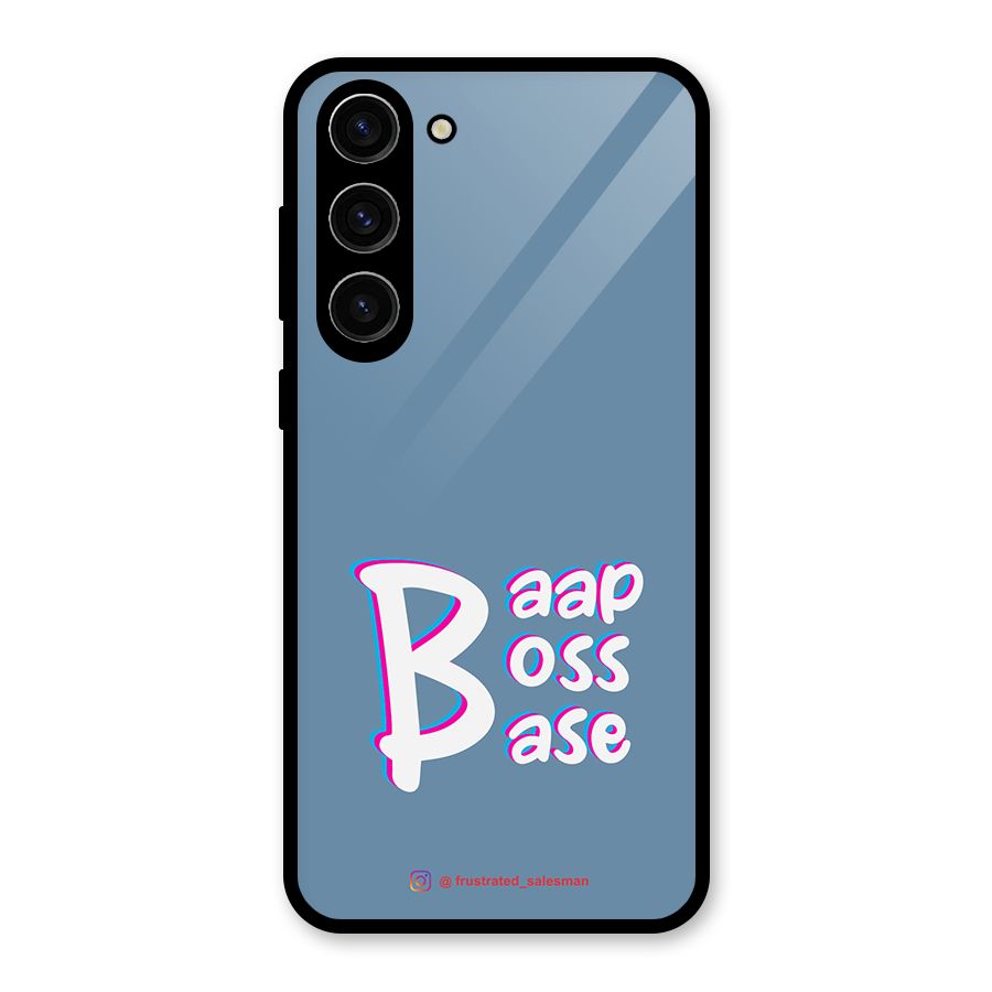 Baap Boss Base SteelBlue Glass Back Case for Galaxy S23 Plus
