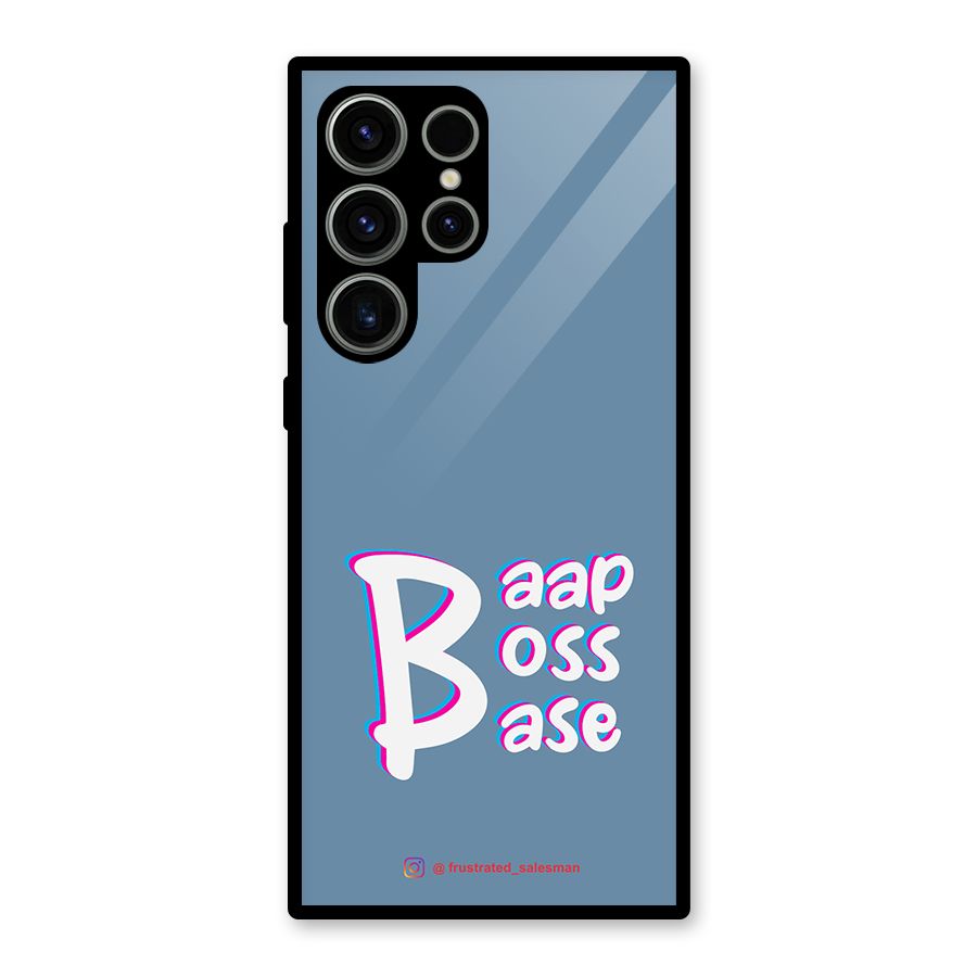 Baap Boss Base SteelBlue Glass Back Case for Galaxy S23 Ultra