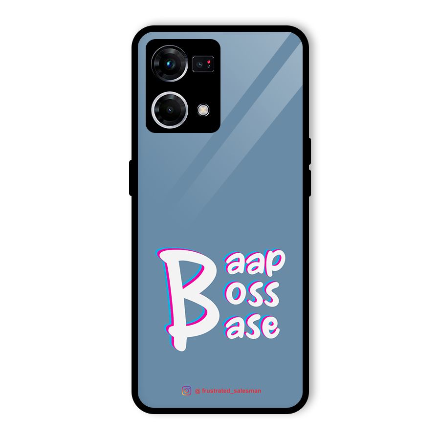 Baap Boss Base SteelBlue Glass Back Case for Oppo F21 Pro 5G