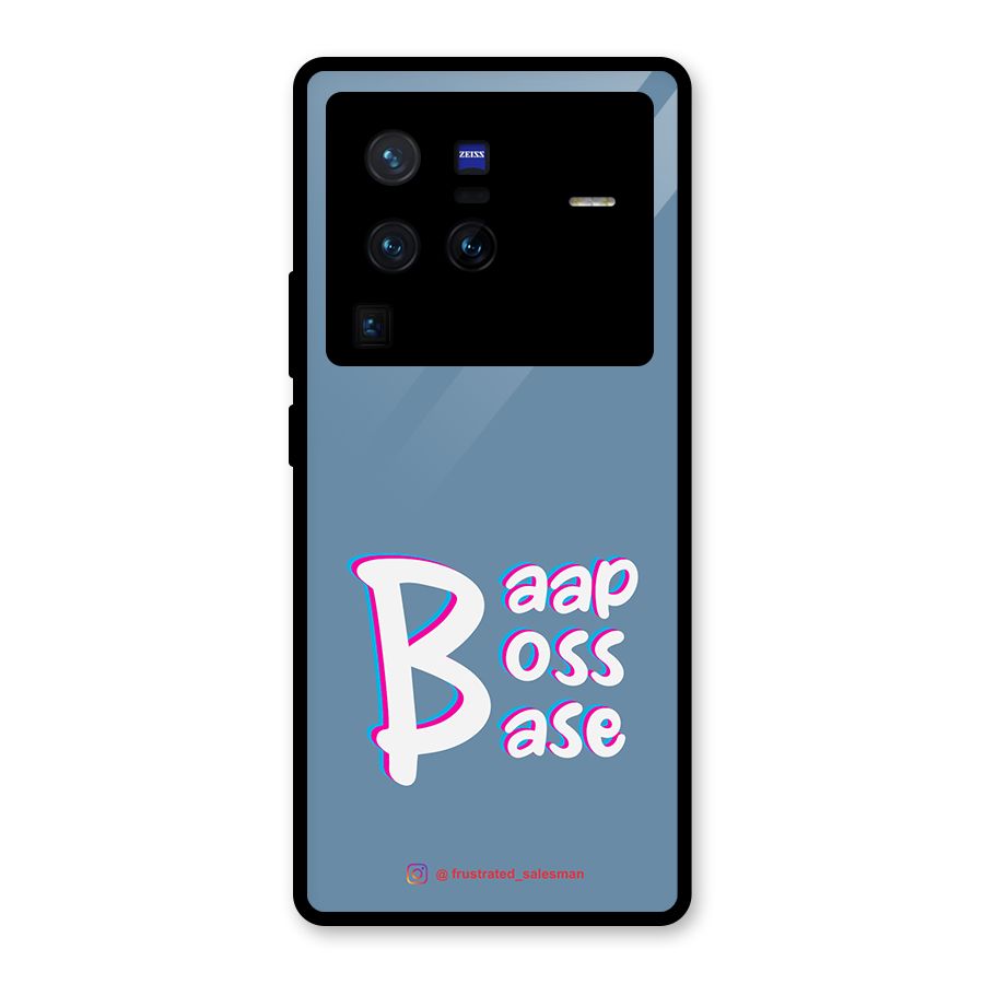 Baap Boss Base SteelBlue Glass Back Case for Vivo X80 Pro