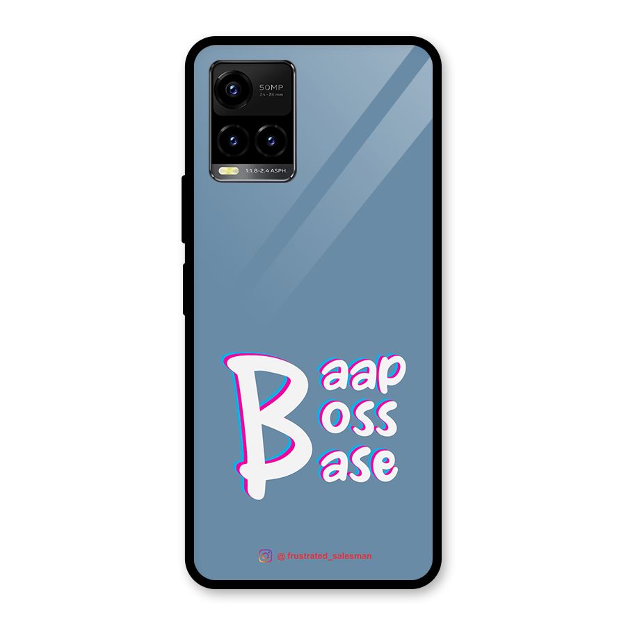 Baap Boss Base SteelBlue Glass Back Case for Vivo Y21A
