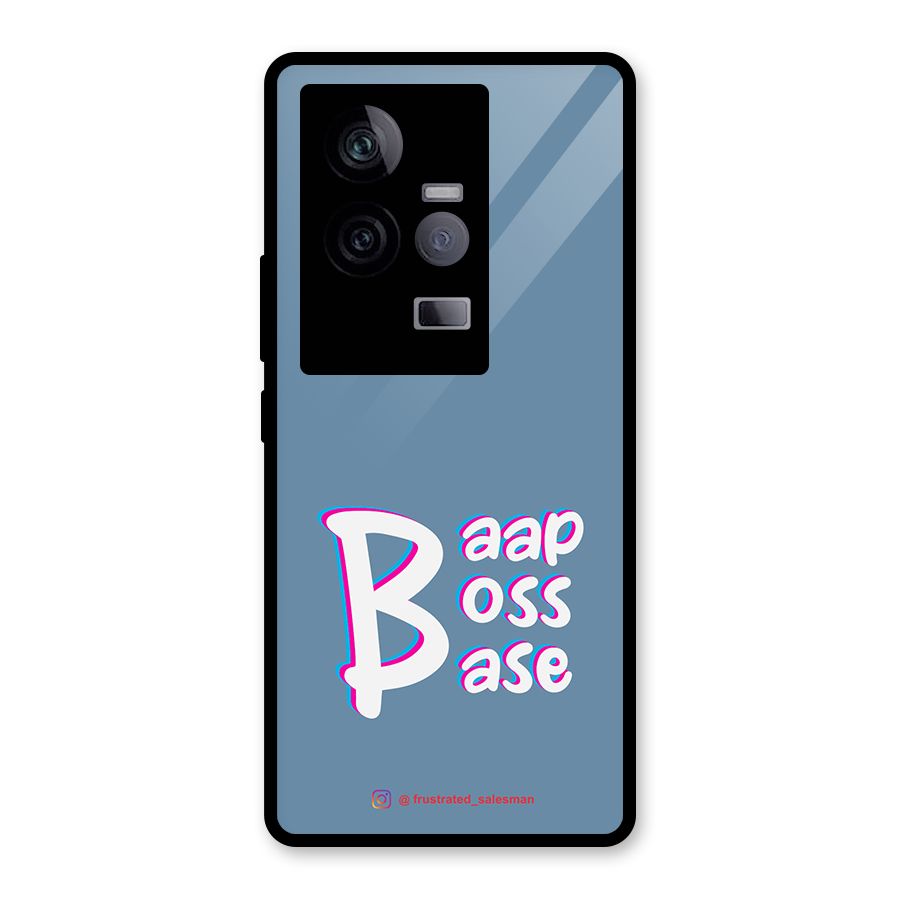 Baap Boss Base SteelBlue Glass Back Case for Vivo iQOO 11 5G