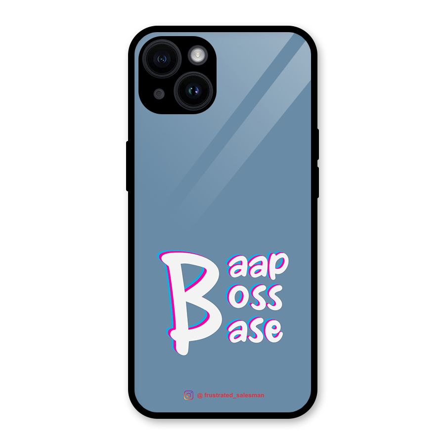 Baap Boss Base SteelBlue Glass Back Case for iPhone 14