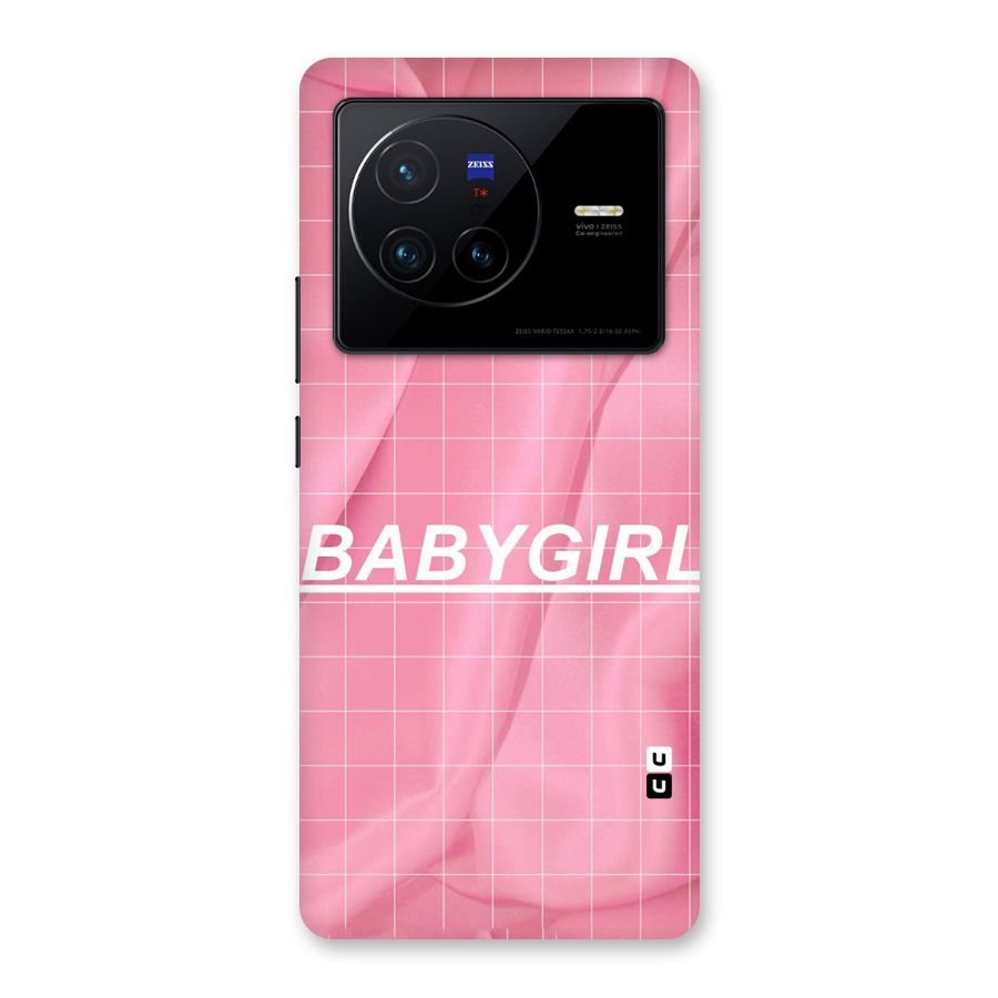Baby Girl Check Back Case for Vivo X80