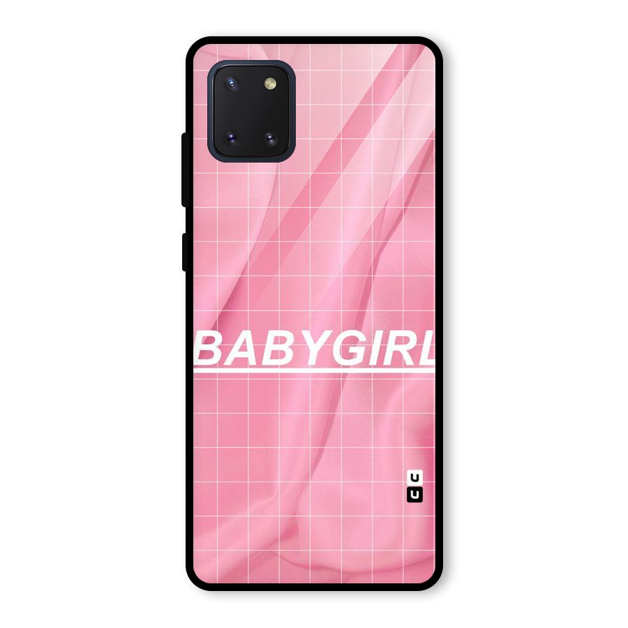 Baby Girl Check Glass Back Case for Galaxy Note 10 Lite