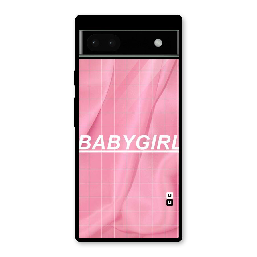 Baby Girl Check Glass Back Case for Google Pixel 6a