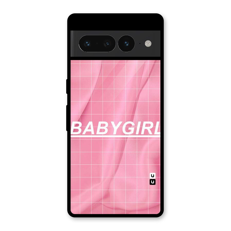 Baby Girl Check Glass Back Case for Google Pixel 7 Pro