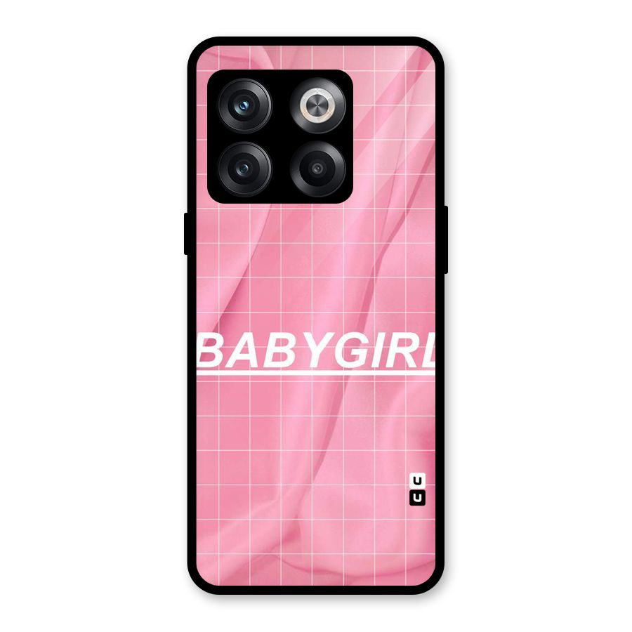 Baby Girl Check Glass Back Case for OnePlus 10T
