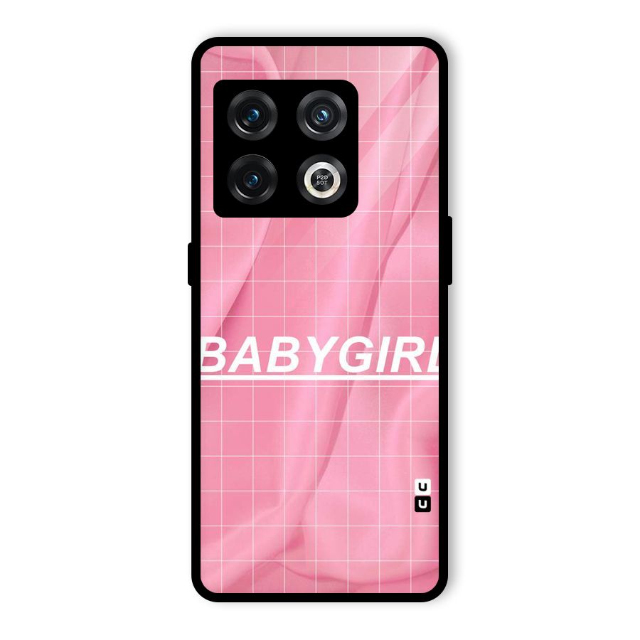 Baby Girl Check Glass Back Case for OnePlus 10 Pro 5G