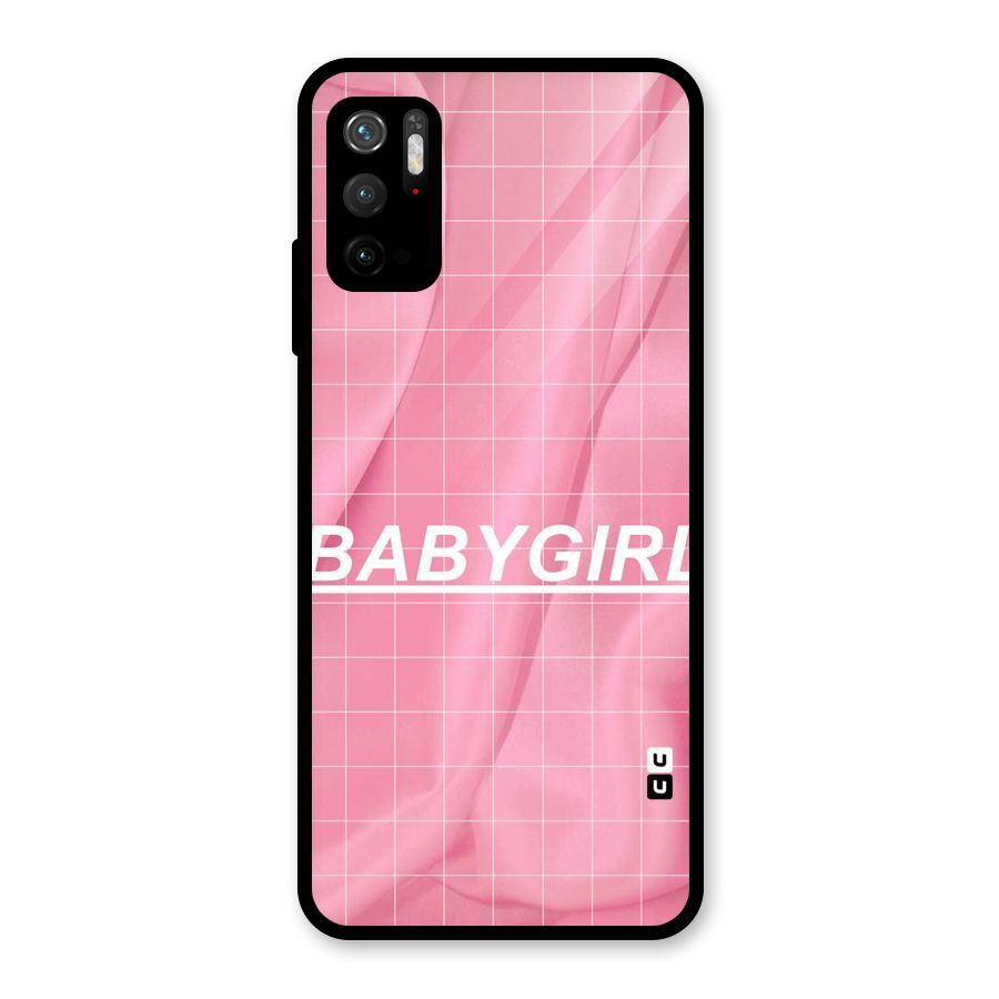 Baby Girl Check Glass Back Case for Poco M3 Pro 5G