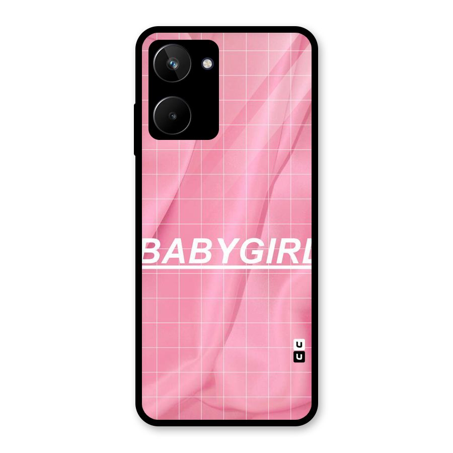 Baby Girl Check Glass Back Case for Realme 10