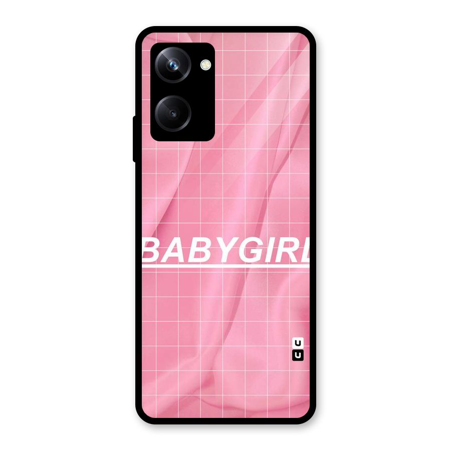 Baby Girl Check Glass Back Case for Realme 10 Pro