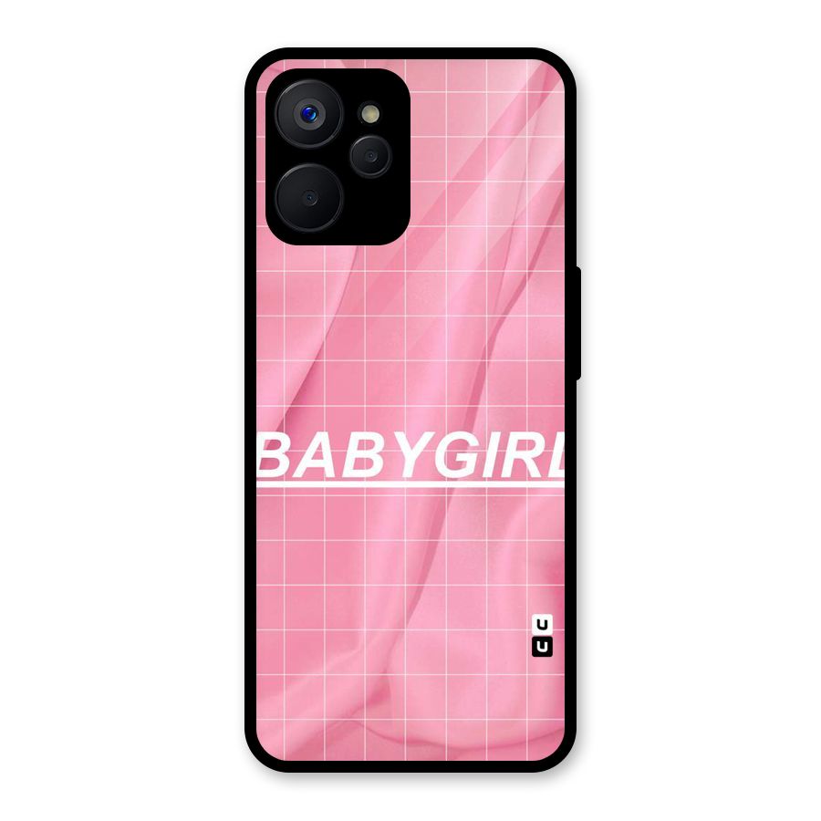 Baby Girl Check Glass Back Case for Realme 9i 5G