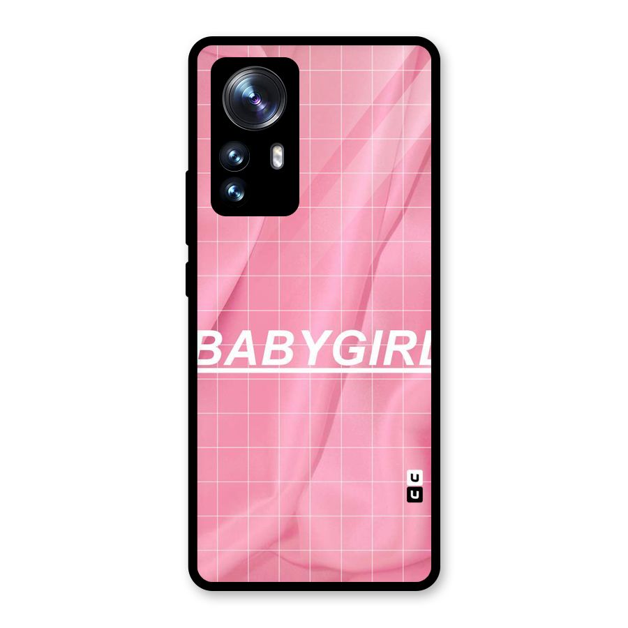 Baby Girl Check Glass Back Case for Xiaomi 12 Pro