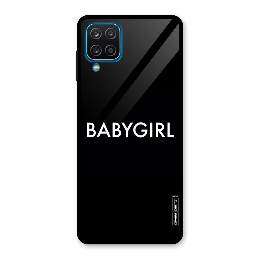 Baby Girl Glass Back Case for Galaxy A12