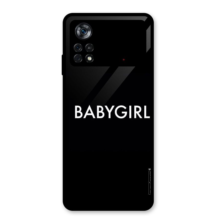 Baby Girl Glass Back Case for Poco X4 Pro 5G