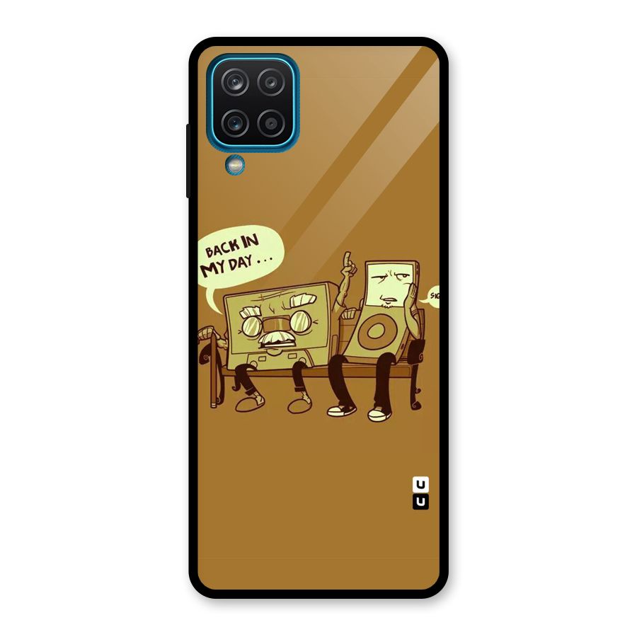 Back In Day Casette Glass Back Case for Galaxy A12