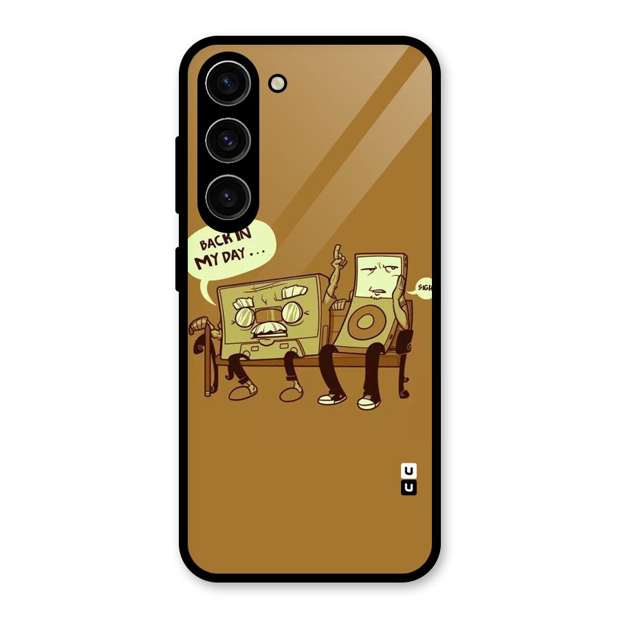 Back In Day Casette Glass Back Case for Galaxy S23
