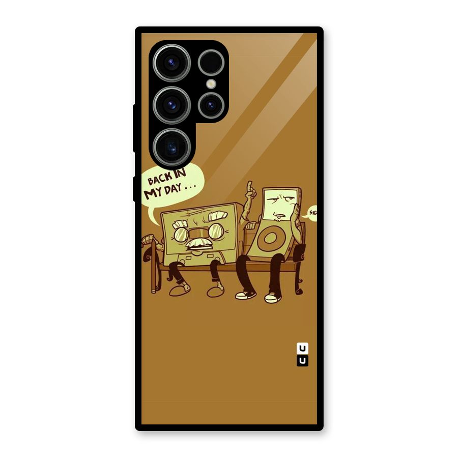 Back In Day Casette Glass Back Case for Galaxy S23 Ultra