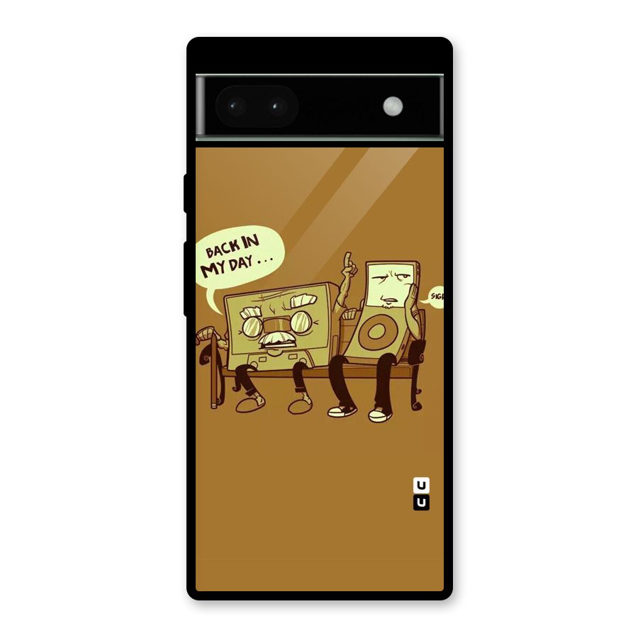 Back In Day Casette Glass Back Case for Google Pixel 6a