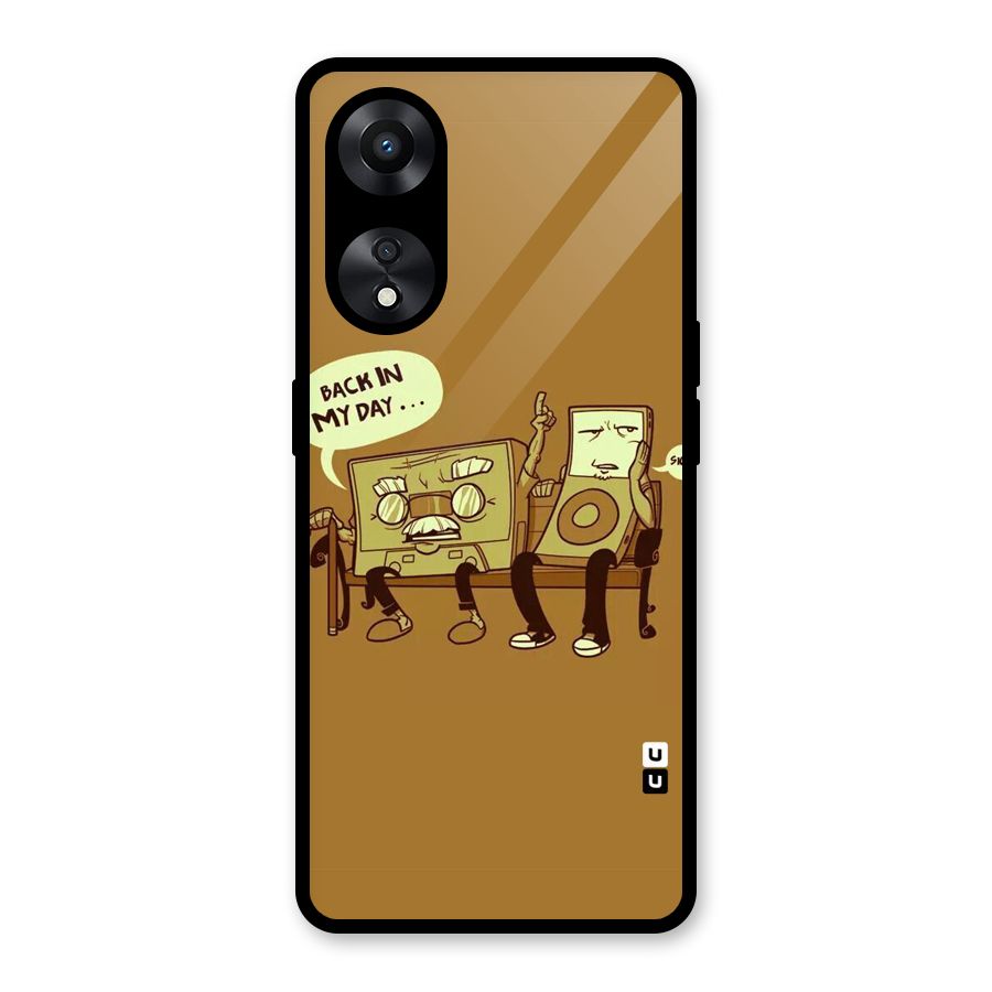 Back In Day Casette Glass Back Case for Oppo A78