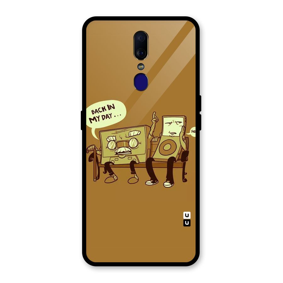 Back In Day Casette Glass Back Case for Oppo F11