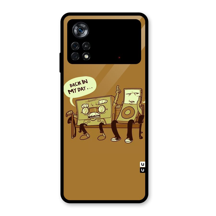 Back In Day Casette Glass Back Case for Poco X4 Pro 5G