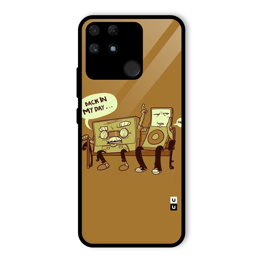 Back In Day Casette Glass Back Case for Realme Narzo 50A