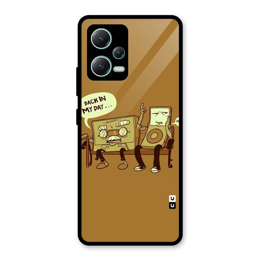 Back In Day Casette Glass Back Case for Redmi Note 12 5G
