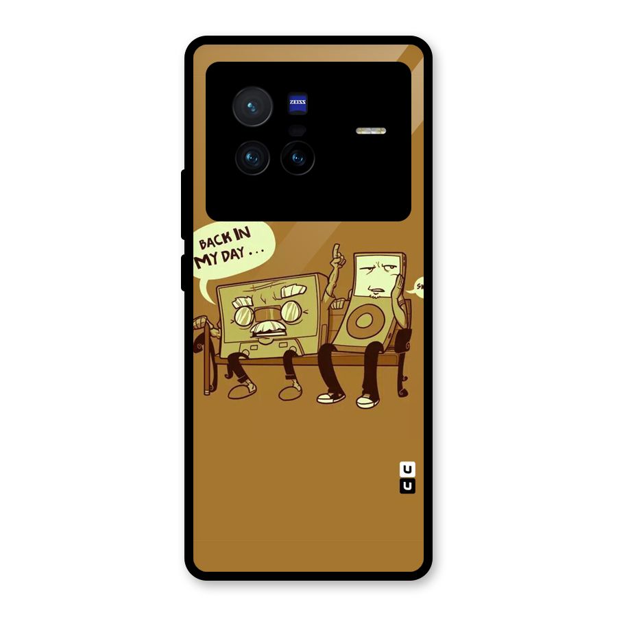 Back In Day Casette Glass Back Case for Vivo X80