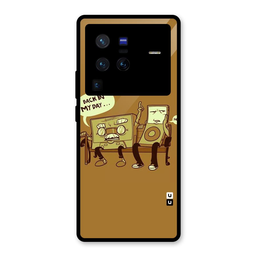 Back In Day Casette Glass Back Case for Vivo X80 Pro