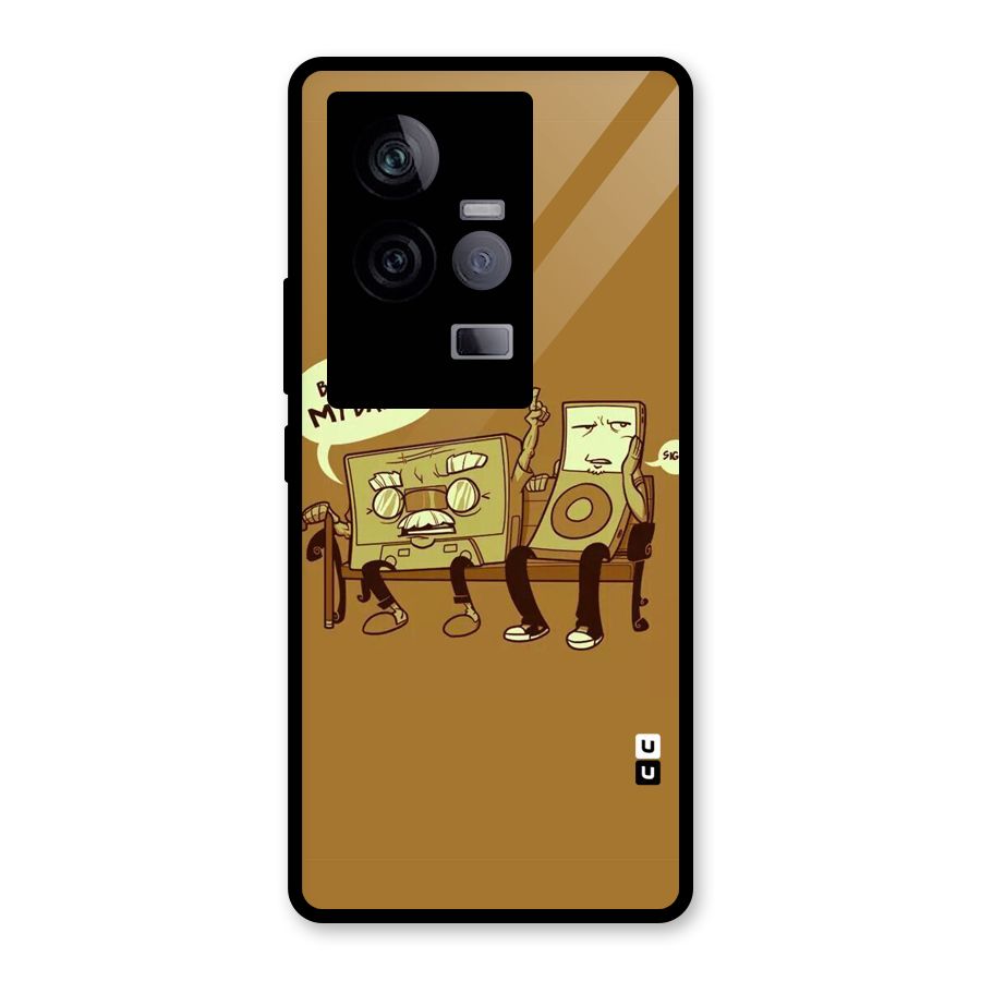 Back In Day Casette Glass Back Case for Vivo iQOO 11 5G