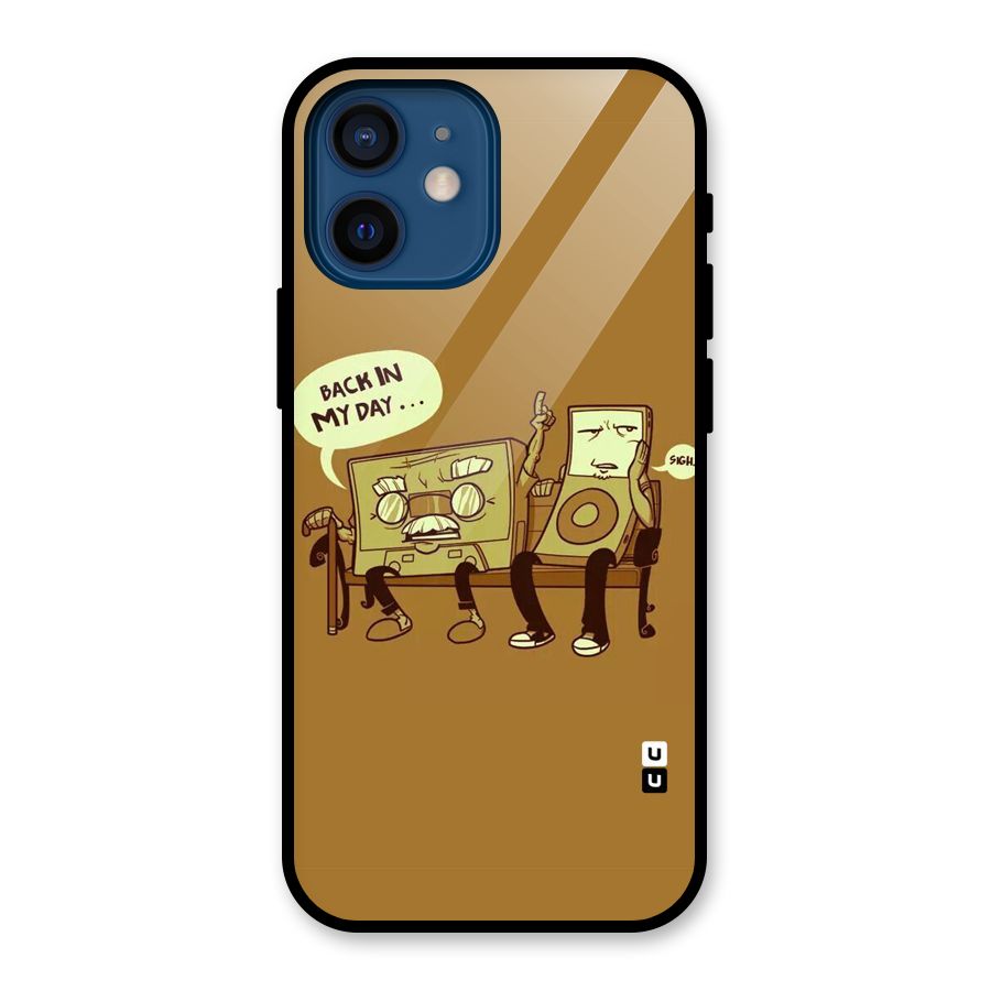 Back In Day Casette Glass Back Case for iPhone 12 Mini