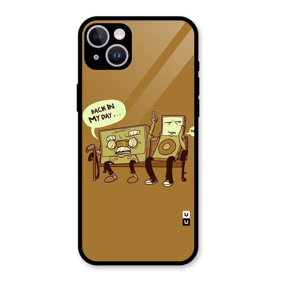 Back In Day Casette Glass Back Case for iPhone 14 Plus