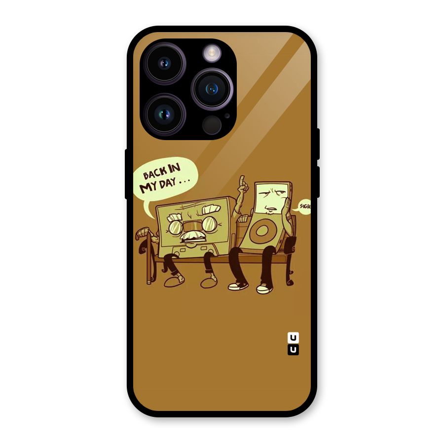 Back In Day Casette Glass Back Case for iPhone 14 Pro