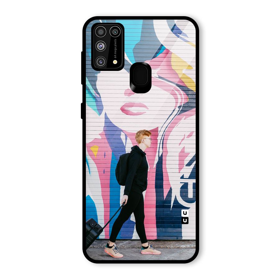 Backpacker Glass Back Case for Galaxy M31