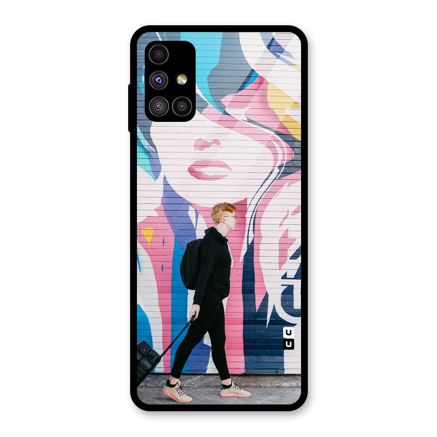 Backpacker Glass Back Case for Galaxy M51