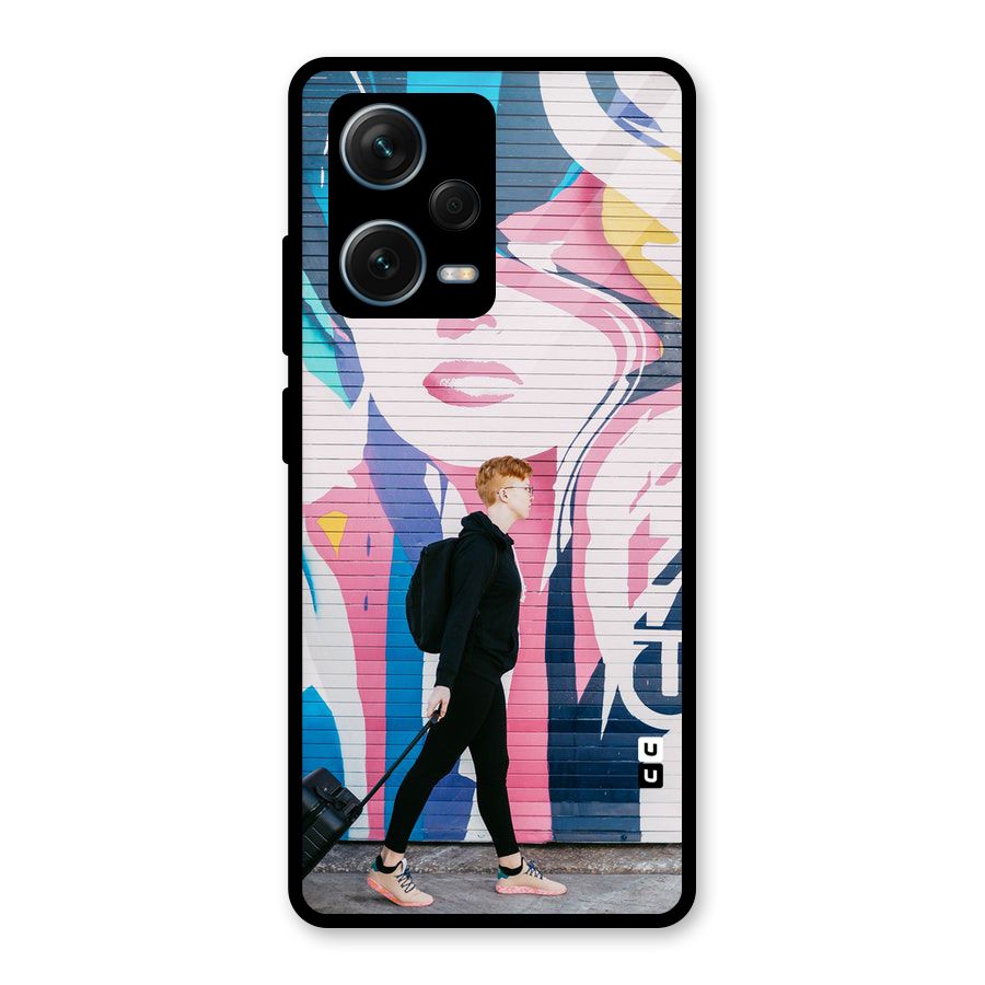 Backpacker Glass Back Case for Redmi Note 12 Pro Plus 5G