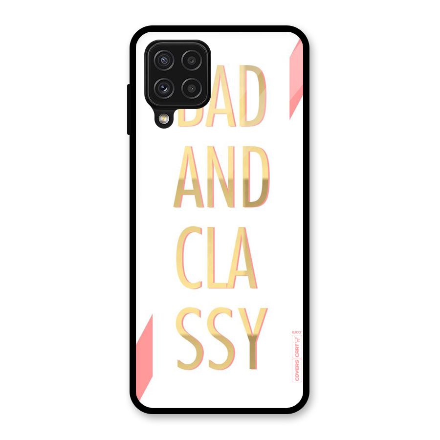 Bad And Classy Glass Back Case for Galaxy A22 4G