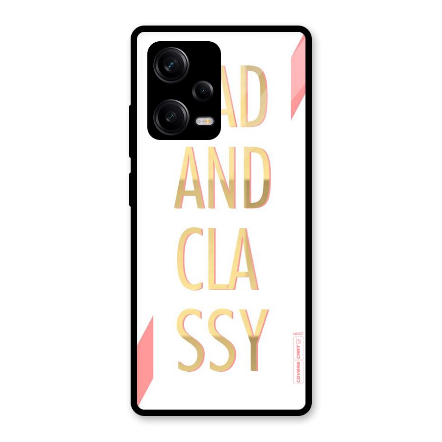 Bad And Classy Glass Back Case for Redmi Note 12 Pro