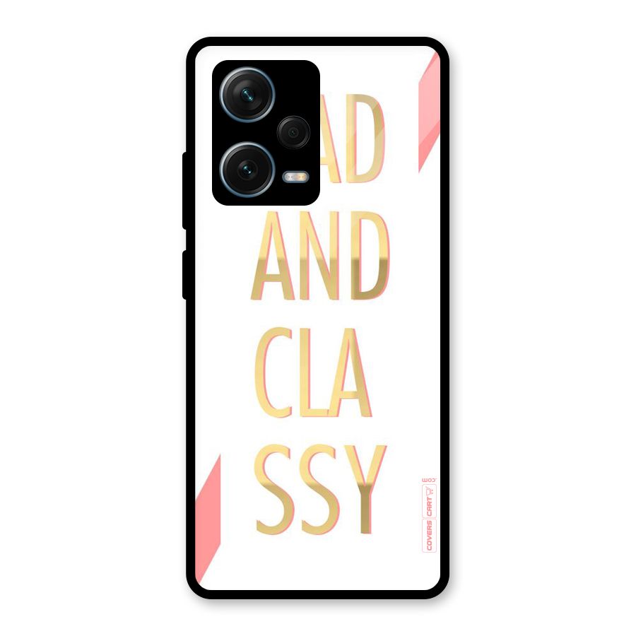 Bad And Classy Glass Back Case for Redmi Note 12 Pro Plus 5G