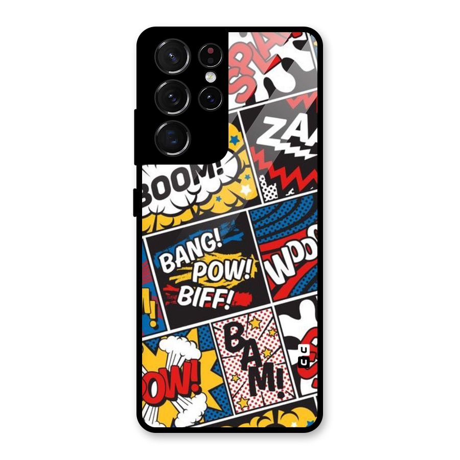 Bam Pattern Glass Back Case for Galaxy S21 Ultra 5G